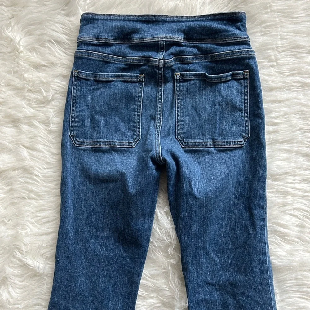 Frame Mid Rise Slim Kick Boot Cut Cropped Jeans - Picture 10 of 11